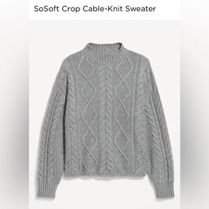 NWT - SoSoft Crop Cable-Knit Sweater - Women’s Medium Petite